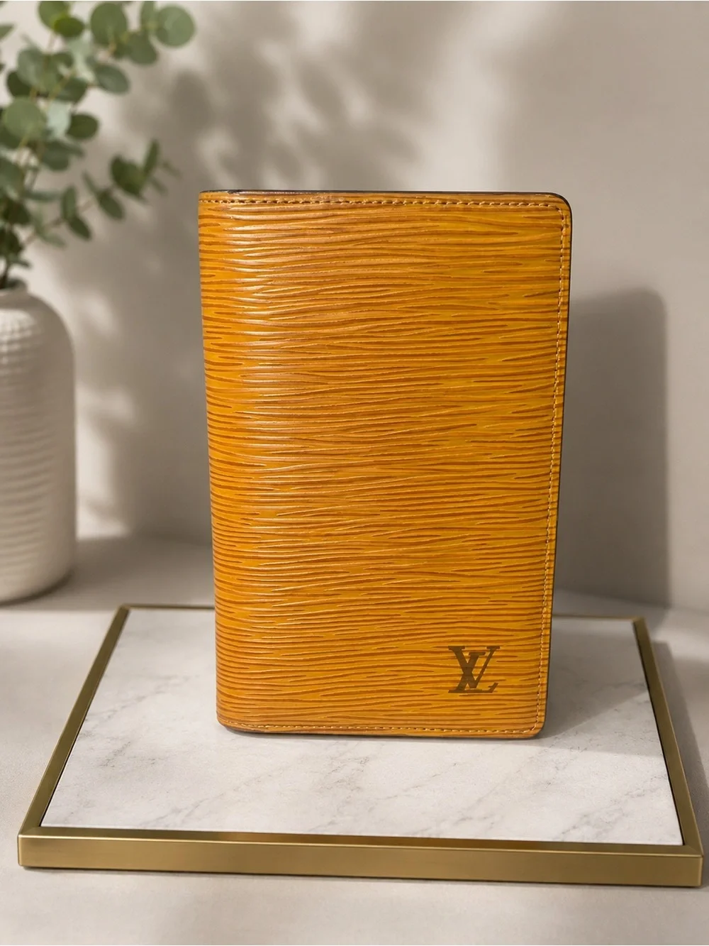 Louis Vuitton Yellow Epi Leather Travel Wallet